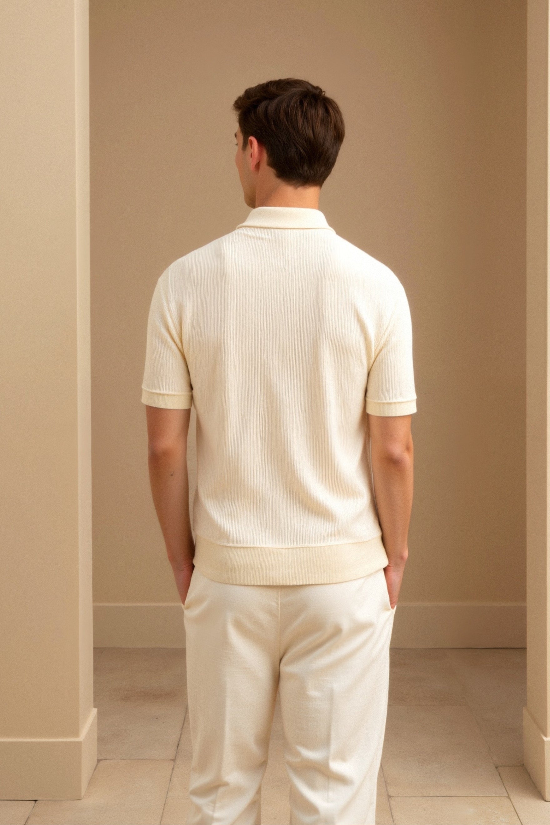 Woolen Structure Polo T-hemd