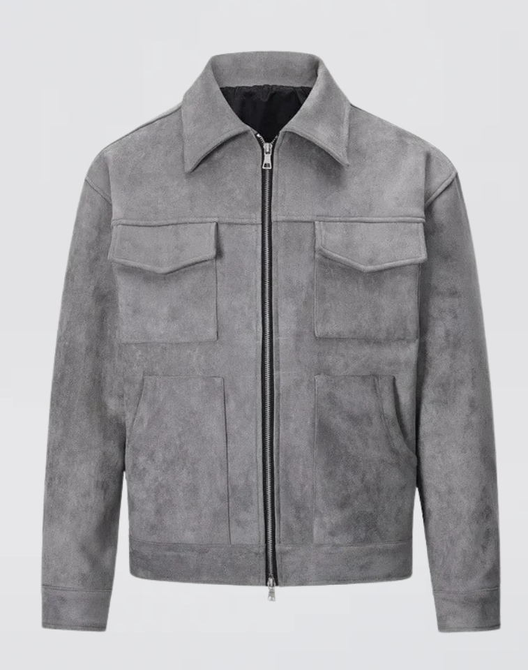 Graue Suede Jacket Essential