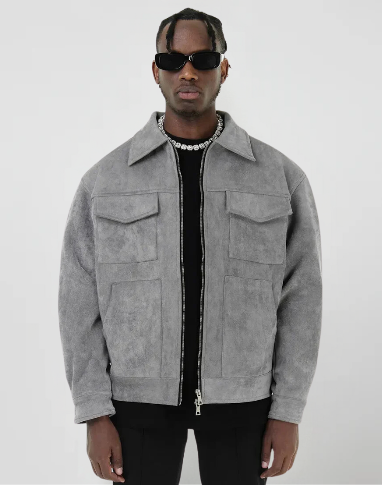 Graue Suede Jacket Essential