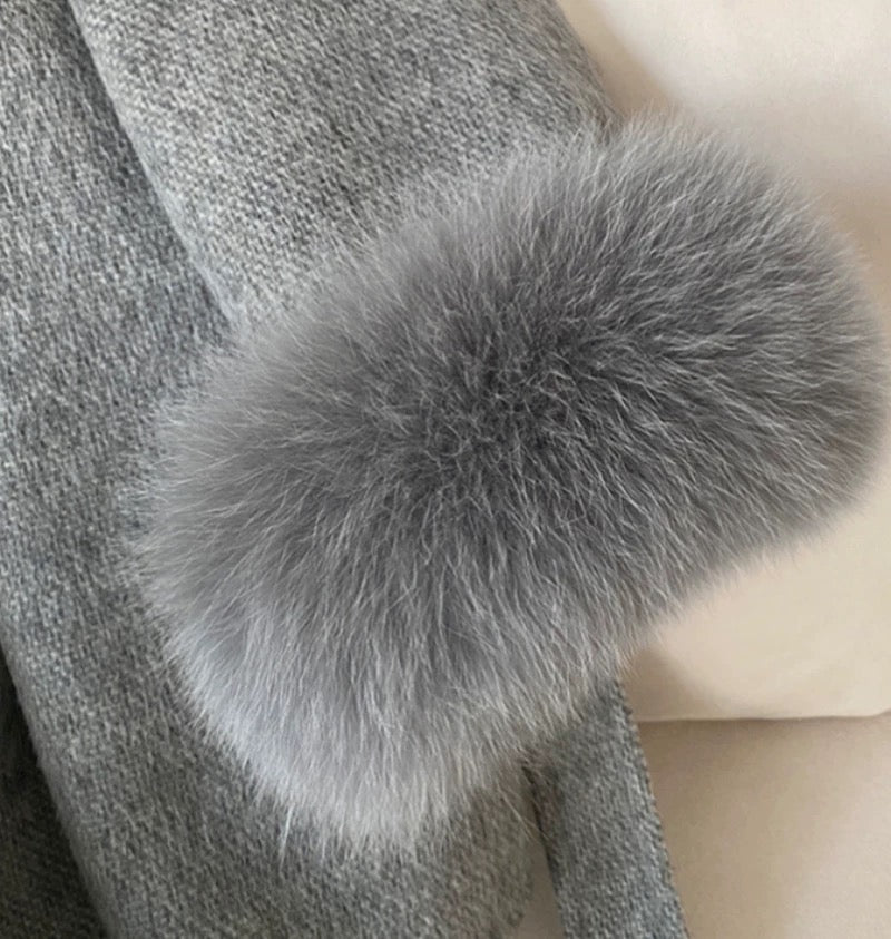 Veste avec manches en fourrure