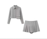 Eleganter Zweiteiler -  Grau