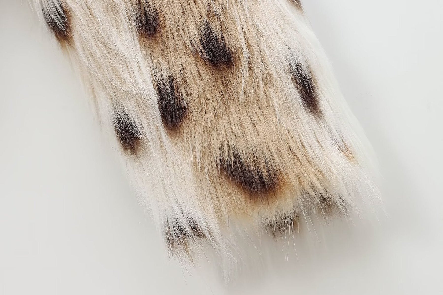 Veste en fourrure crème