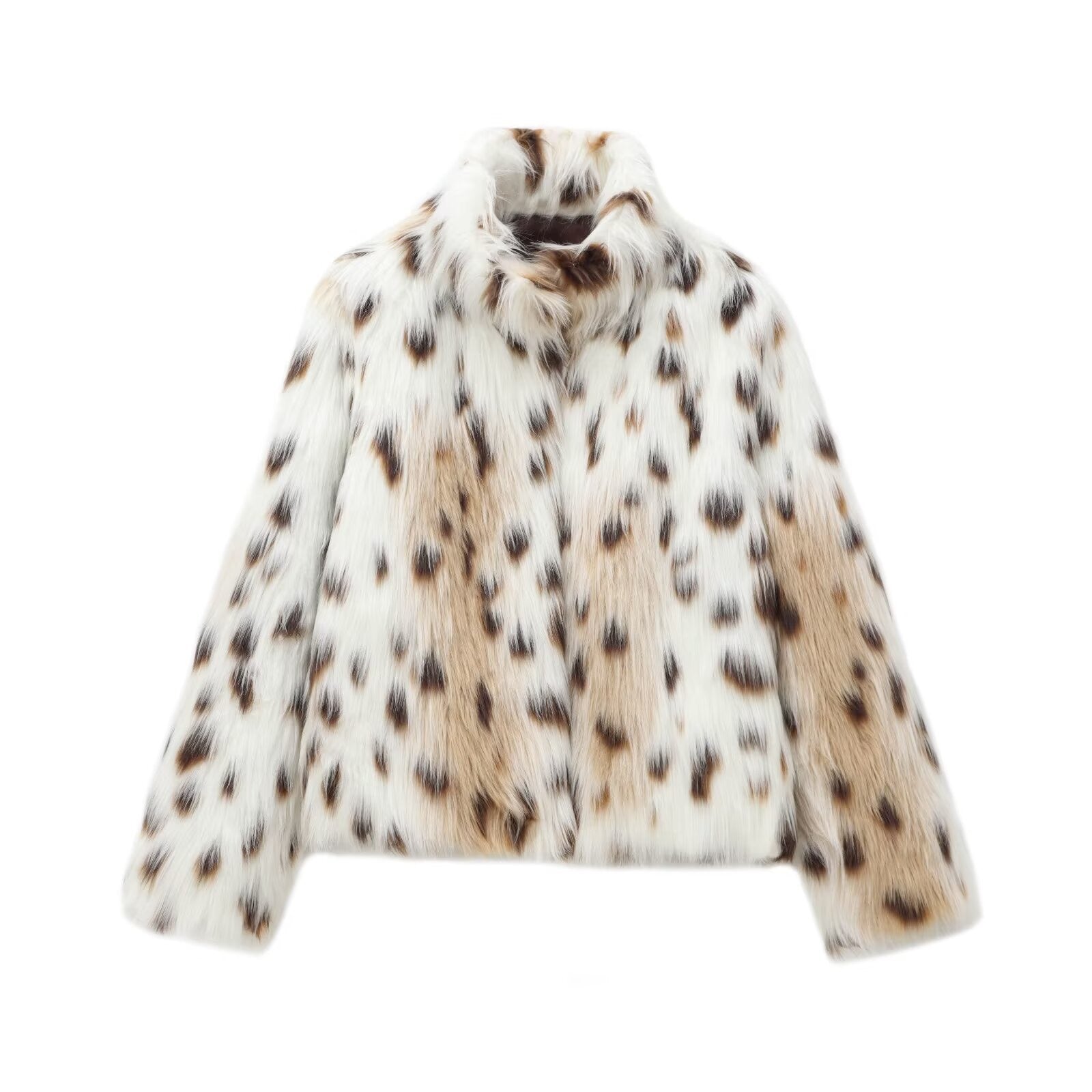 Veste en fourrure crème
