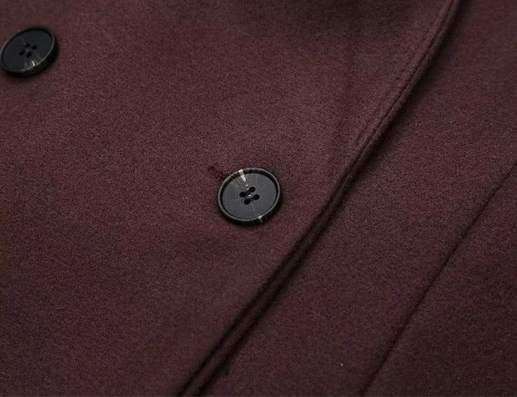 manteau en laine marron