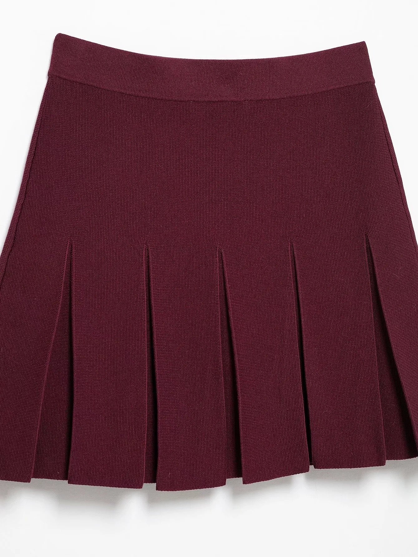 Eleganter roter Strick-Zweiteiler Cardigan