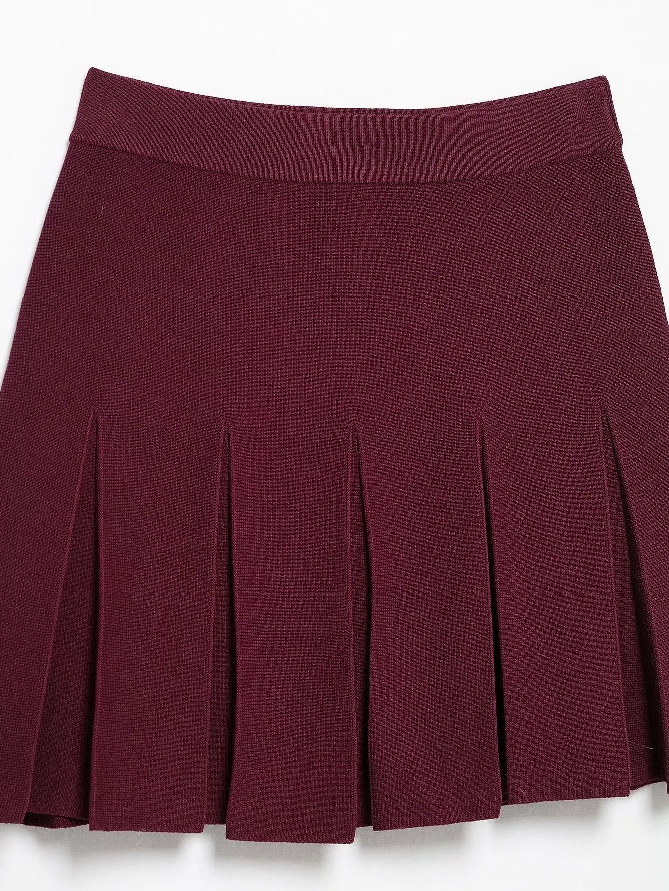 Eleganter roter Strick-Zweiteiler Cardigan