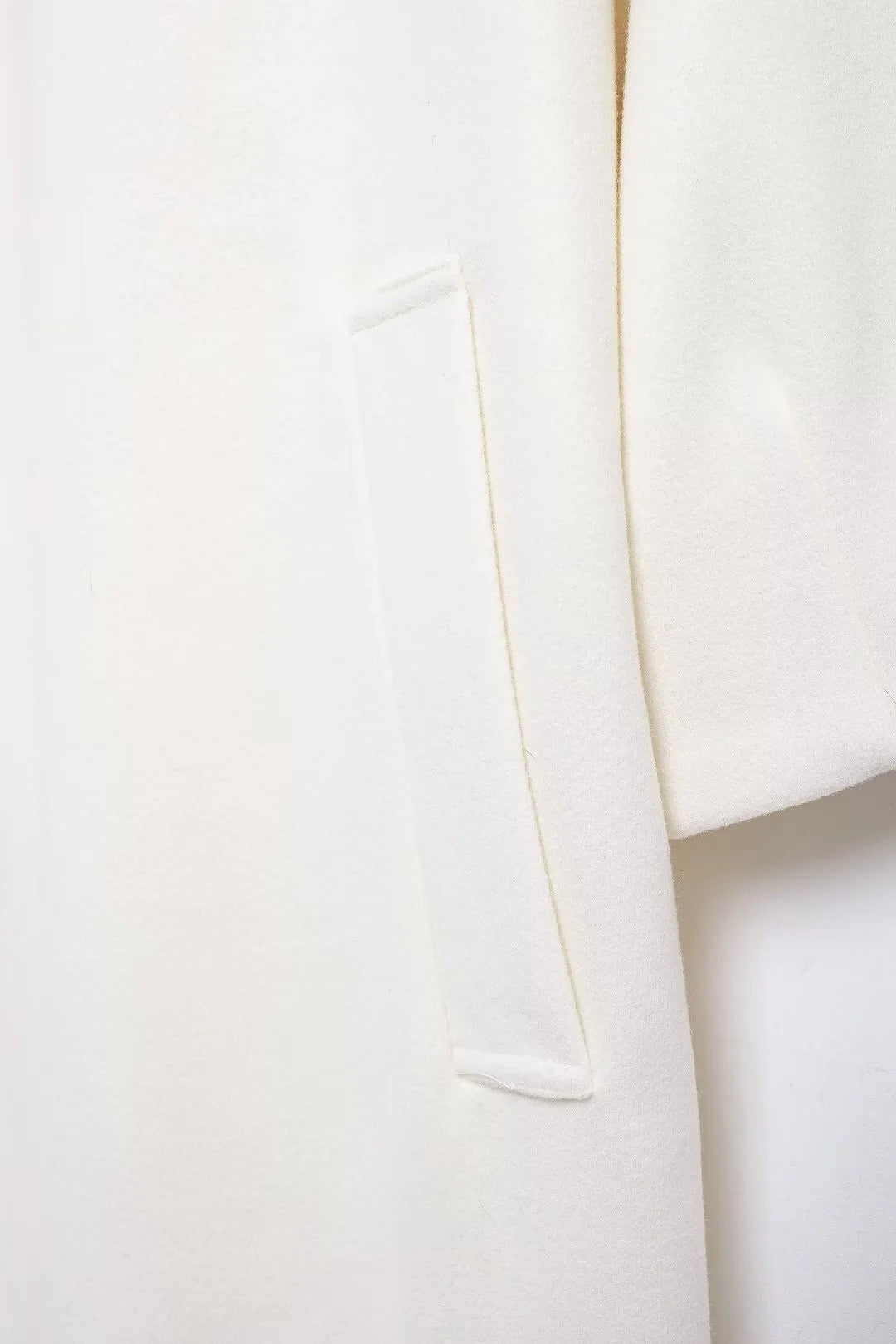 Manteau en laine crème