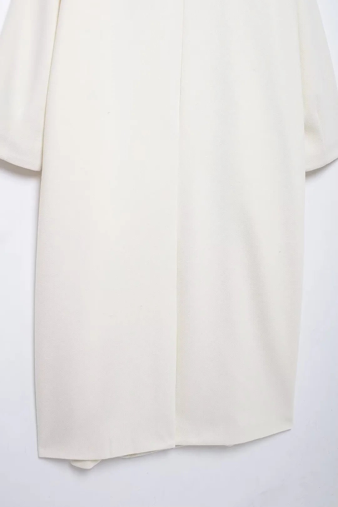 Manteau en laine crème
