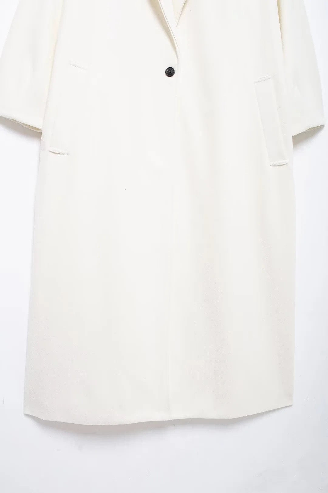 Manteau en laine crème