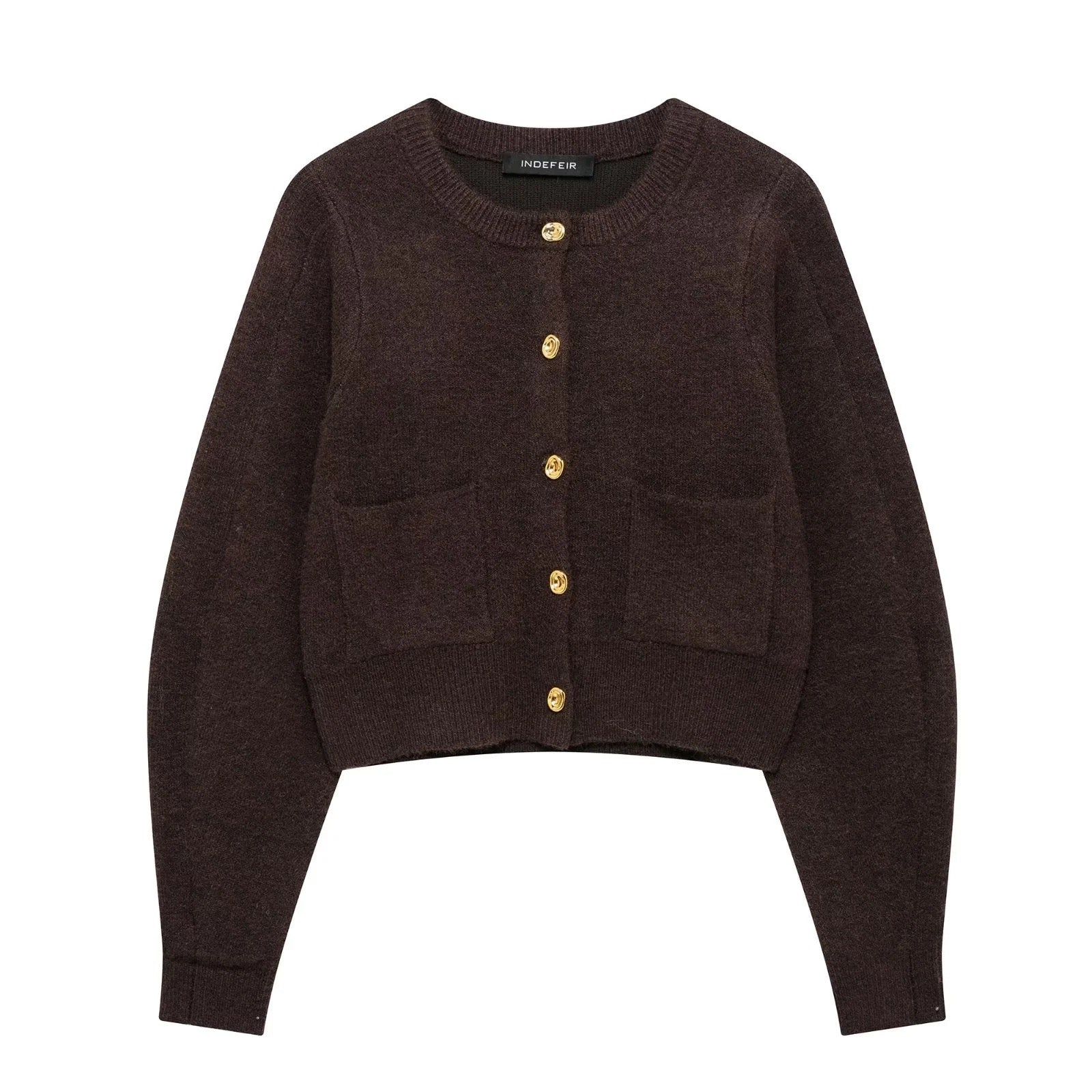 Cardigan avec jupe marron