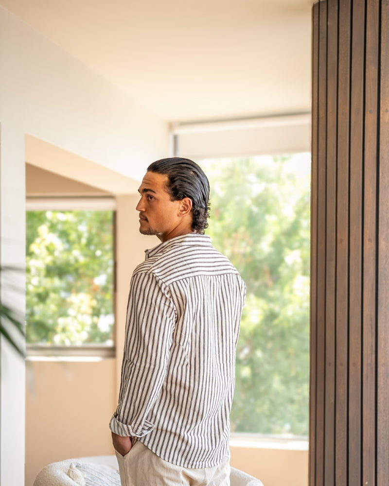 Herren Streifenhemd