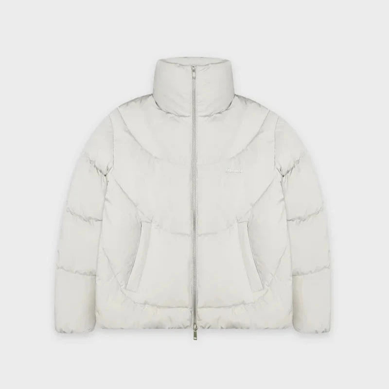 Burocs Matte Nylon Puffer Jacket Light Grey