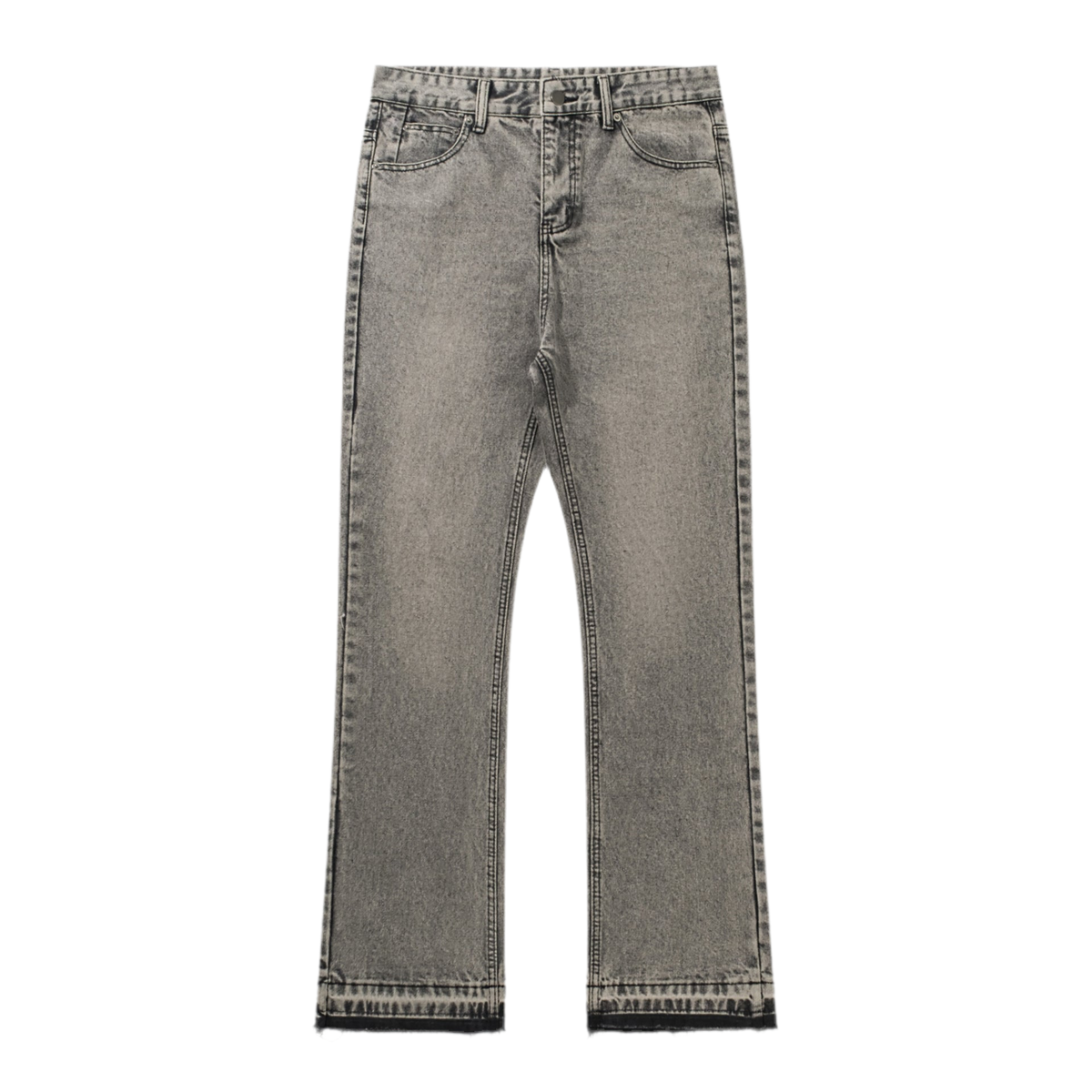 Washed flared jeans