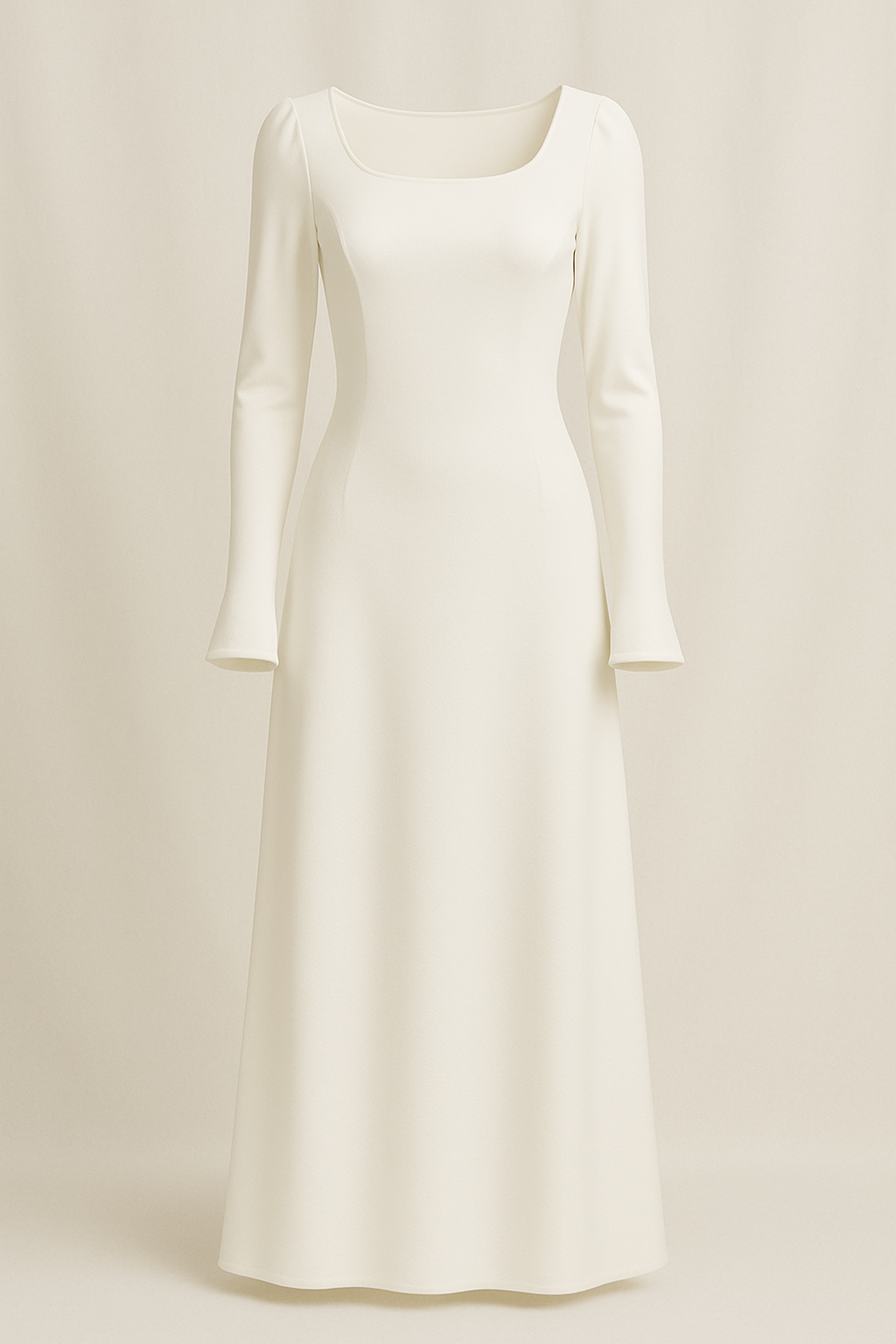 Robe longue élégante - blanc cassé