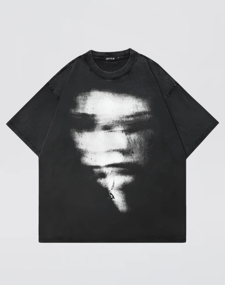 T-shirt graphique déformé