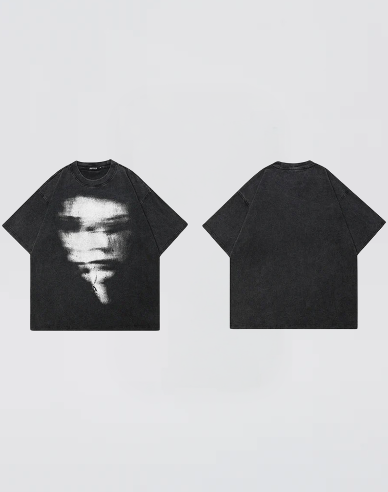 T-shirt graphique déformé