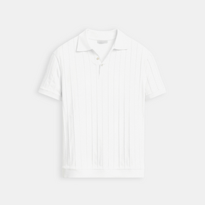 Vertical Streifend Button up Polo