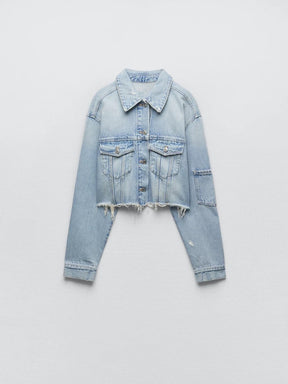 Cropped Jeansjacke