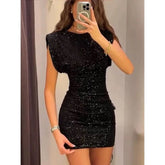 Shiny Kleid - Schwarz
