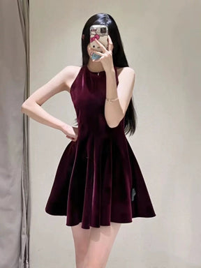 Robe courte en soie