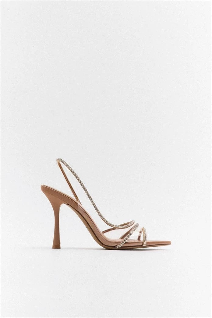 Talons hauts argentés