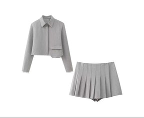 Eleganter Zweiteiler -  Grau