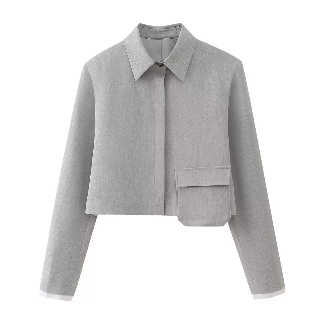 Costume deux pièces élégant - gris