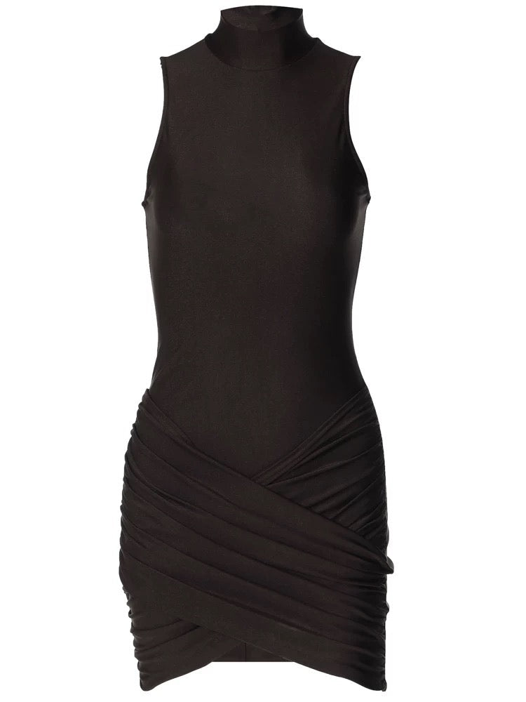 Robe moulante - Marron
