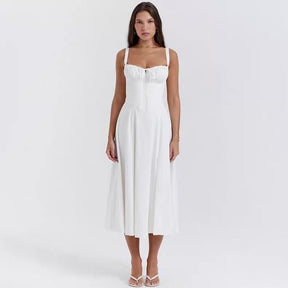 Long summer dress - open leg