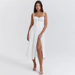 Long summer dress - open leg