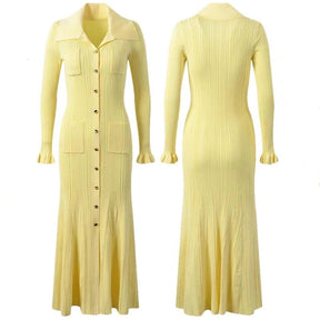 Sundress Yellow - Langarm Sandro