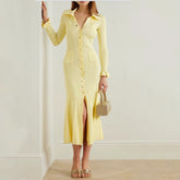 Sundress Yellow - Langarm Sandro