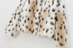 Veste en fourrure crème