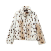 Veste en fourrure crème
