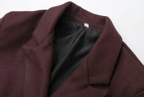 manteau en laine marron