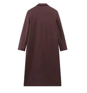 manteau en laine marron