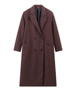 manteau en laine marron