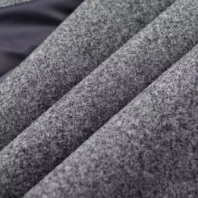Long manteau en laine grise