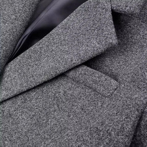 Long manteau en laine grise