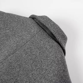 Long manteau en laine grise