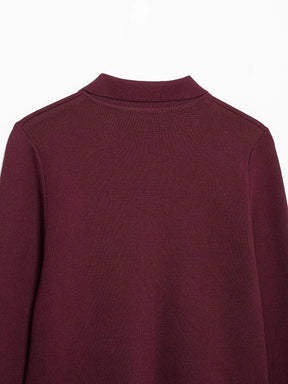 Eleganter roter Strick-Zweiteiler Cardigan