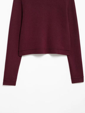 Eleganter roter Strick-Zweiteiler Cardigan