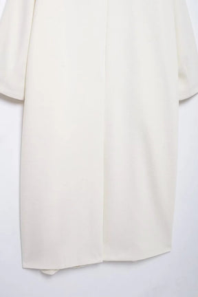 Manteau en laine crème