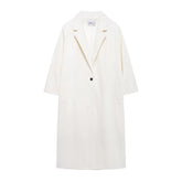 Manteau en laine crème