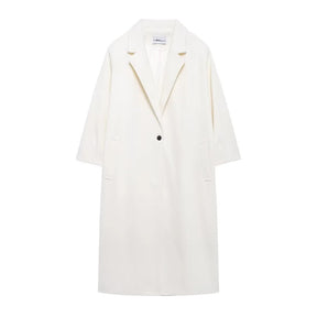 Manteau en laine crème