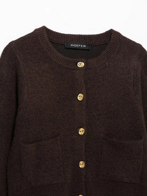 Cardigan avec jupe marron