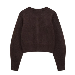 Cardigan avec jupe marron