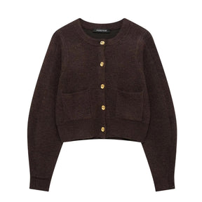 Cardigan avec jupe marron