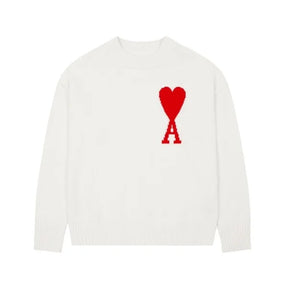 Ami sweater with embroidered A heart