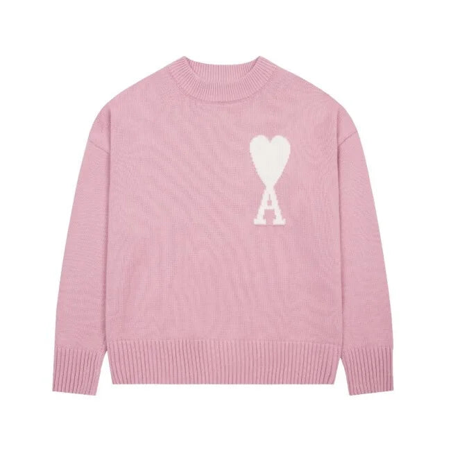 Ami sweater with embroidered A heart